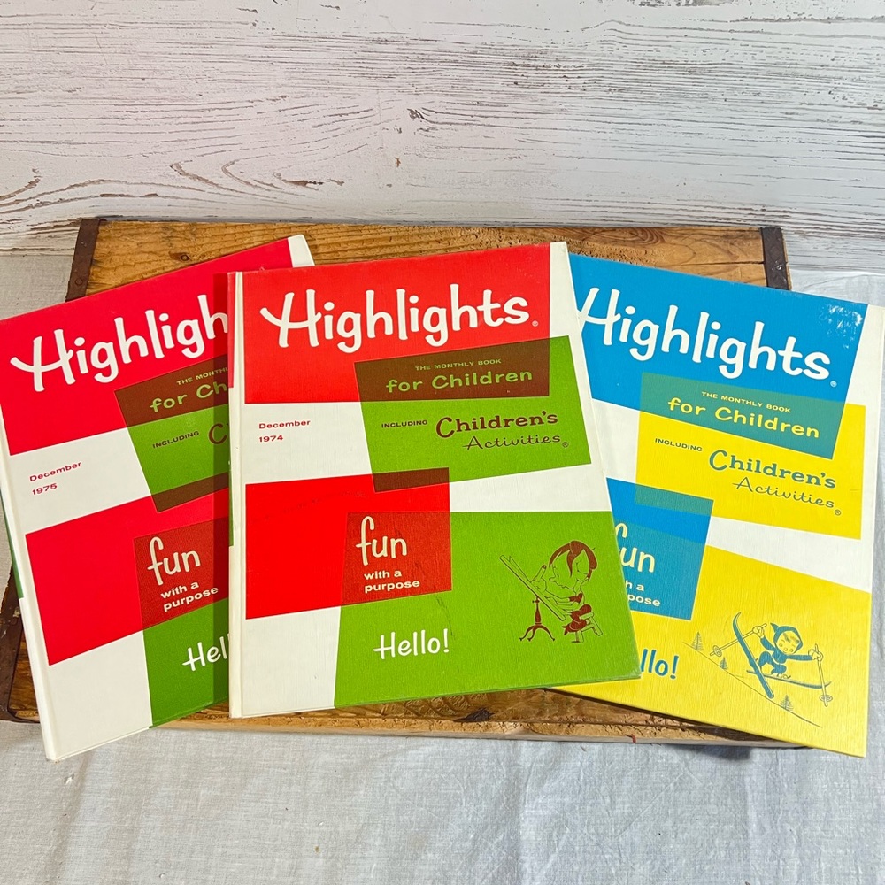 Vintage Highlights for children books 1974 1975